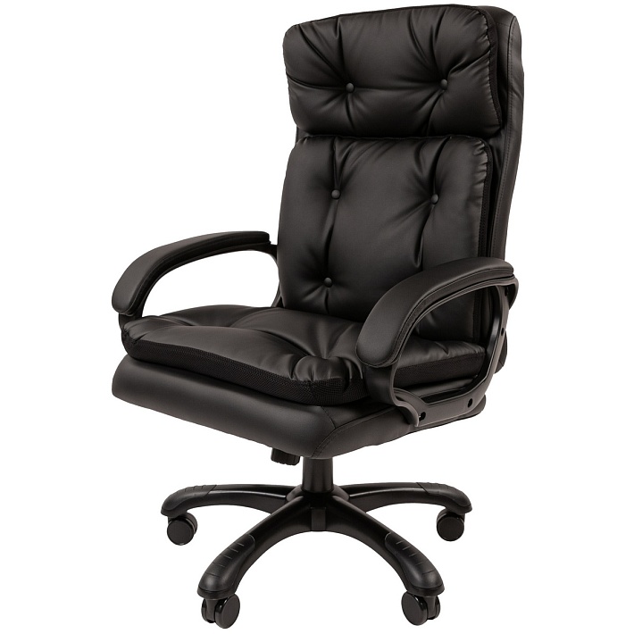 Офисное кресло CHAIRMAN 442, экокожа, черный – фото 4